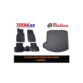 Rizline Opel Astra J Sedan 2010-2015 3D Uyumlu Bagaj Havuzu+3D Havuzlu Paspas Takımı