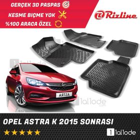 Rizline Opel Astra K 2015 Sonrası Siyah 3D Havuzlu Paspas
