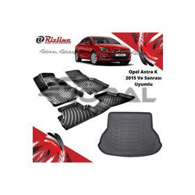 Rizline Opel Astra K 2015 ve Sonrası Uyumlu Paspas ve Bagaj Havuzu Set