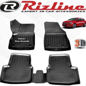 Rizline Opel Astra K HB 2015 - 2020 Arası Siyah 4 Parça Set 3D Havuzlu Paspas