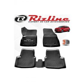 Rizline Opel Astra K HB 2015 - 2020 Arası Siyah 4 Parça Set 3D Havuzlu Paspas