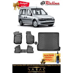 Rizline Opel Combo 2001-2011 3D Havuzlu Paspas+Bagaj Havuzu Seti