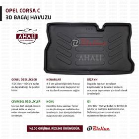 Rizline Opel Corsa C 2001-2006 3D Bagaj Havuzu
