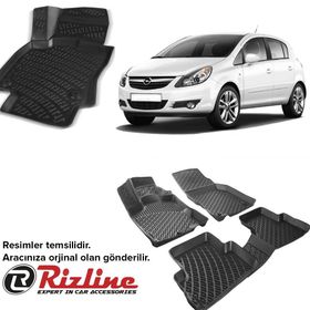 Rizline Opel Corsa D 2006 2014siyah 3D Havuzlu Paspas