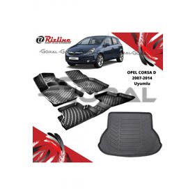Rizline Opel Corsa D 2007-2014 Uyumlu Paspas ve Bagaj Havuzu Set