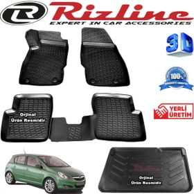Rizline Opel Corsa D 3D Paspas + 3D Bagaj Havuzu HB 2006 - 2014 Arası Siyah Set