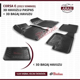 Rizline Opel Corsa E 2015 Sonrası 3D Bagaj Havuzu