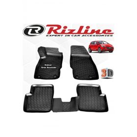 Rizline Opel Corsa E HB 2015 - 2019 Arası Siyah 4 Parça Set 3D Havuzlu Paspas