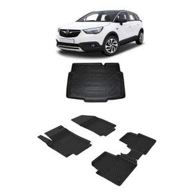 Rizline Opel Crossland 2017+ 4.5D Sahler Siyah Paspas 3D Bagaj Havuzu