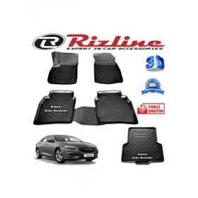 Rizline Opel Insignia 3D Paspas + 3D Bagaj Havuzu 2017 Sonrası Siyah Set