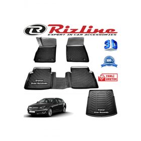 Rizline Opel Insignia 3D Paspas + 3D Bagaj Havuzu STW 2008-2016 Arası Siyah Set