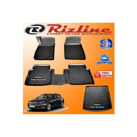 Rizline Opel Insignia 3D Paspas + 3D Bagaj Havuzu STW 2008-2016 Arası Siyah Set