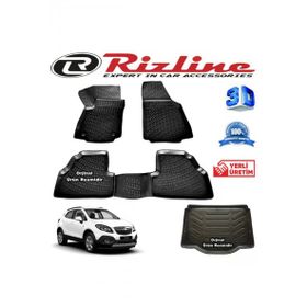 Rizline Opel Mokka 3D Paspas + 3D Bagaj Havuzu 2012-2020 Arası Siyah Set