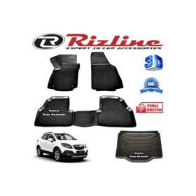 Rizline Opel Mokka 3D Paspas + 3D Bagaj Havuzu 2012-2020 Arası Siyah Set