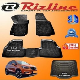 Rizline Opel Mokka X 3D Paspas + 3D Bagaj Havuzu 2015 - 2020 Arası Siyah Set