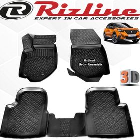 Rizline Peugeot 2008 2020 Sonrası Siyah 4 Parça Set 3D Havuzlu Paspas