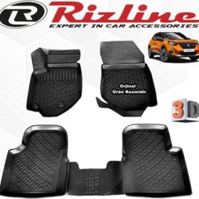 Rizline Peugeot 2008 2020 Sonrası Siyah 4 Parça Set 3D Havuzlu Paspas