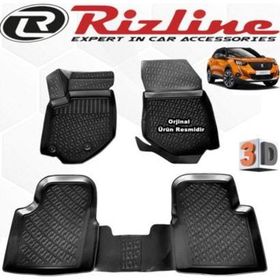 Rizline Peugeot 2008 2020 Sonrası Siyah 4 Parça Set 3D Havuzlu Paspas