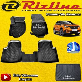 Rizline Peugeot 2008 -2020 Ve Sonrası 3d Havuzlu Paspas Ve Bagaj Havuzu Set