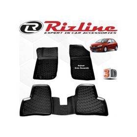 Rizline Peugeot 206 HB 1998 - 2012 Arası Siyah 3D Havuzlu Paspas