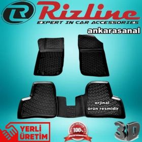 Rizline Peugeot 206 HB 1998 - 2012 Arası Siyah 3D Havuzlu Paspas
