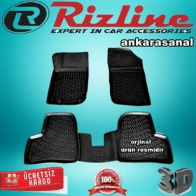 Rizline Peugeot 206 HB 1998 - 2012 Arası Siyah 3D Havuzlu Paspas