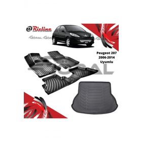 Rizline Peugeot 207 2006-2014 Uyumlu Paspas ve Bagaj Havuzu Set