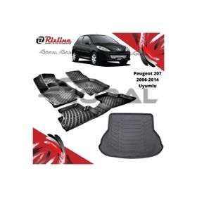 Rizline Peugeot 207 2006-2014 Uyumlu Paspas ve Bagaj Havuzu Set