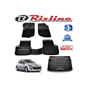 Rizline Peugeot 207 Hb 3D Havuzlu Bagaj Havuzu 2006-2012 Arası Oto Paspas