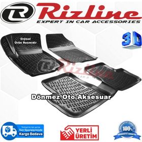 Rizline Peugeot 207 STW 2006-2012 Arası Siyah 3D Havuzlu Paspas