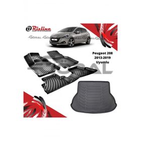 Rizline Peugeot 208 2013-2019 Uyumlu Paspas ve Bagaj Havuzu Set