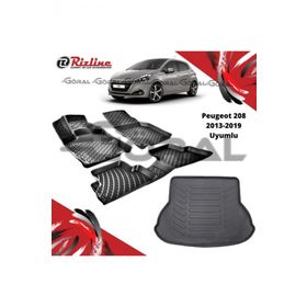 Rizline Peugeot 208 2013-2019 Uyumlu Paspas ve Bagaj Havuzu Set