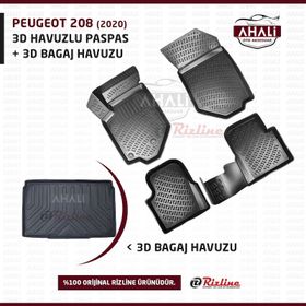 Rizline Peugeot 208 2020 Sonrası 3D Paspas+Bagaj Havuzu
