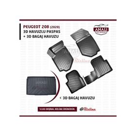 Rizline Peugeot 208 2020 Sonrası 3D Paspas+Bagaj Havuzu