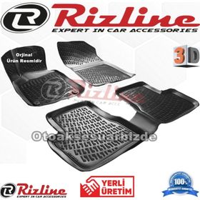 Rizline Peugeot 208 HB 2012 - 2020 Arası Siyah 3D Havuzlu Paspas
