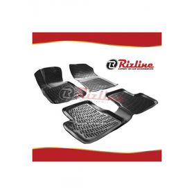Rizline Peugeot 208 Siyah HB 2012-2020 Arası 4 Parça 3D Havuzlu Paspas
