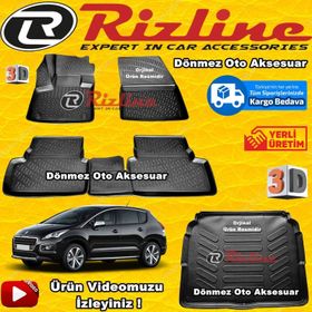 Rizline Peugeot 3008 2016 Sonrası 3D Paspas Bagaj Havuzu