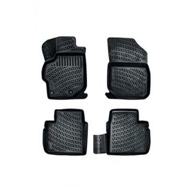Rizline Peugeot 301 2012 - 2020 Arası Siyah 4'lü Set 3D Havuzlu Paspas