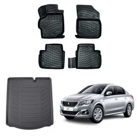 Rizline Peugeot 301 2012+ Siyah 3D Havuzlu Paspas ve Bagaj Havuzu