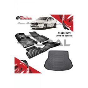 Rizline Peugeot 301 2012 ve Sonrası Paspas ve Bagaj Havuzu Set