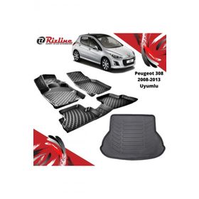 Rizline Peugeot 308 2008-2013 Uyumlu Paspas ve Bagaj Havuzu Set