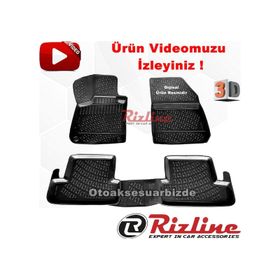 Rizline Peugeot 308 2014-2020 Siyah 3D Havuzlu Paspas