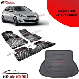Rizline Peugeot 308 2014 Sonrası 3d Havuzlu Paspas