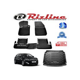 Rizline Peugeot 308 3D Havuzlu Paspas
