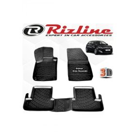 Rizline Peugeot 308 HB 2014 - 2020 Arası Siyah 4 Parça Set 3D Havuzlu Paspas