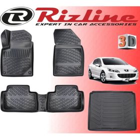 Rizline Peugeot 407 2005 - 2010 Arası 3D Paspas + Bagaj Havuzu