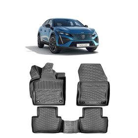 Rizline Peugeot 408 2023 Sonrası 3D Siyah Havuzlu Paspas