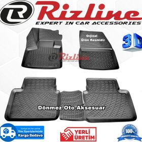 Rizline Peugeot 5008 2016 2019 Siyah 3D Havuzlu Paspas