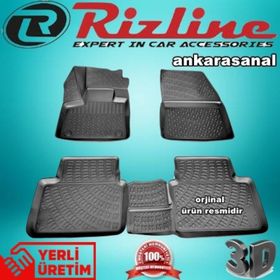 Rizline Peugeot 5008 2016 - 2020 Arası Siyah 3D Havuzlu Paspas