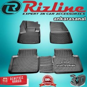 Rizline Peugeot 5008 2016 - 2020 Arası Siyah 3D Havuzlu Paspas